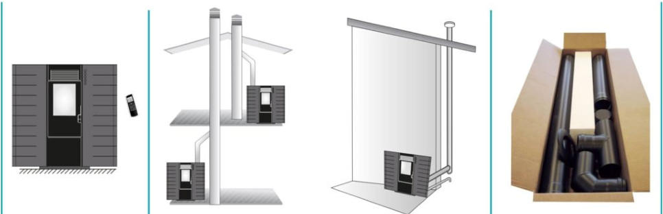 Wood pellet stoves CentroPelet ZS 10 DELIVERY AND OBLIGATORY ADDITIONAL EQUIPMENT
